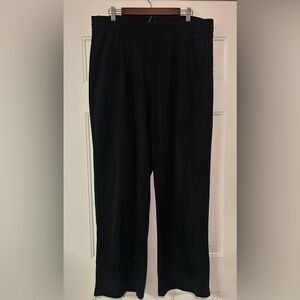 Y2K Adidas Men’s XL Wide‎ Leg Baggy Black On Black Striped Pants